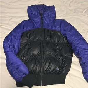 Adidas Purple and Black Puffer Jacket